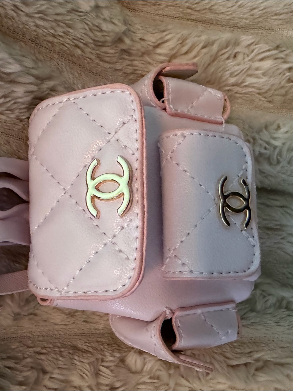 Pink Quilted Mini Backpack - Picture 2 of 5